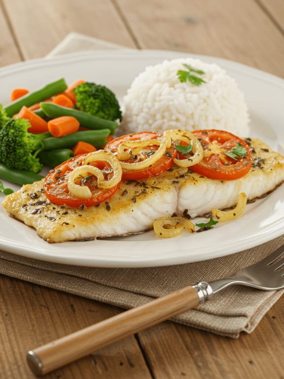 Filé de peixe assado