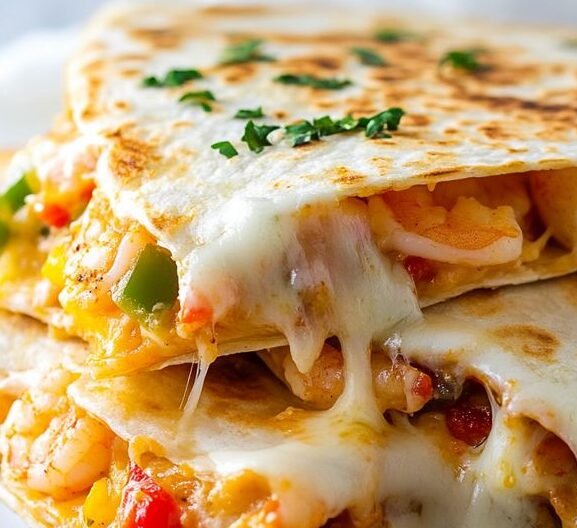 Quesadilla de Camarão e Cream Cheese