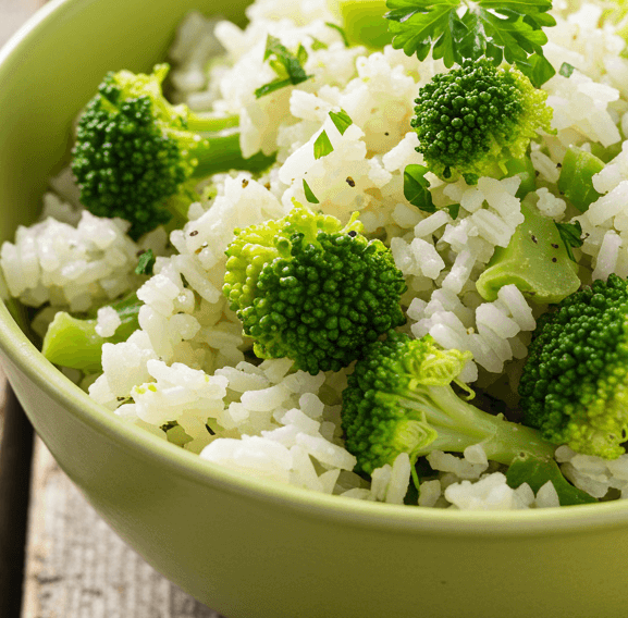 arroz com brocolis