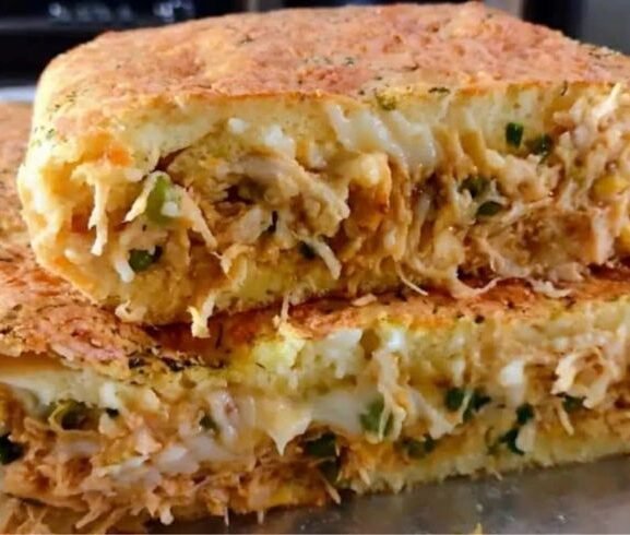 torta de frango no liquidificador