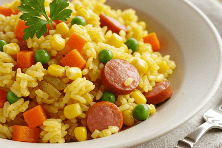 Arroz de Preguiçoso Prático, Rápido e Feito em Uma Panela Só