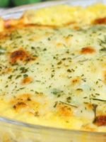 Arroz de forno cremoso com bacalhau