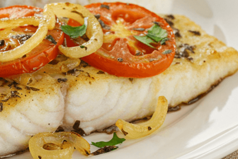 Filé de peixe assado