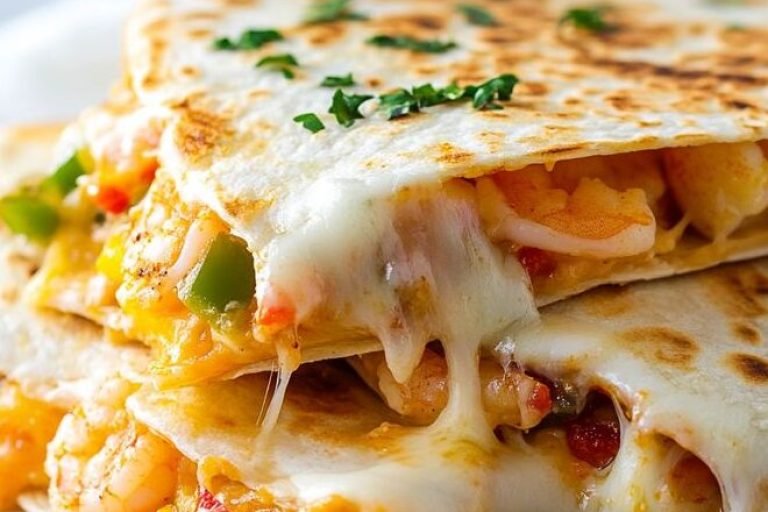 Quesadilla de Camarão e Cream Cheese
