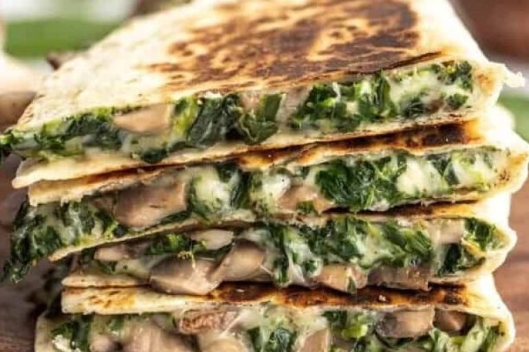 Quesadilla de Cogumelos e Espinafre
