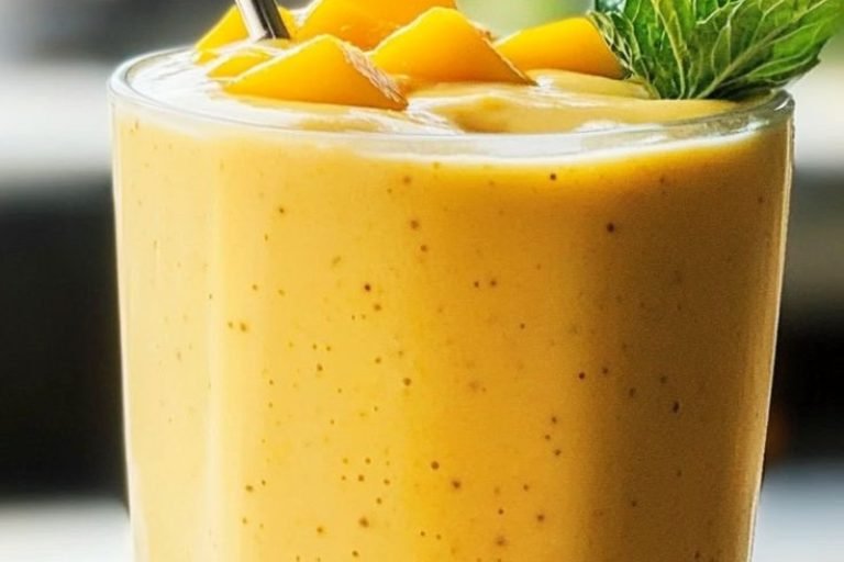 smoothie de manga com maracujá