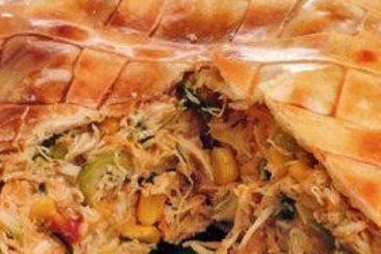torta de frango com massa de pastel na Airfryer