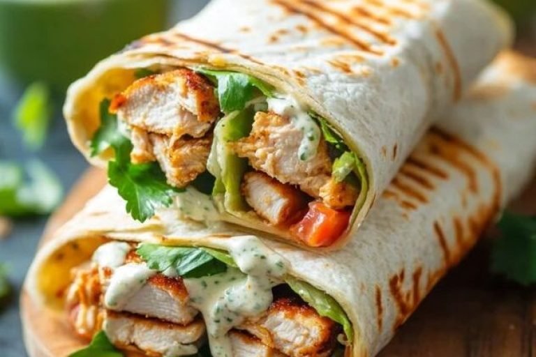 wrap de frango com iogurte